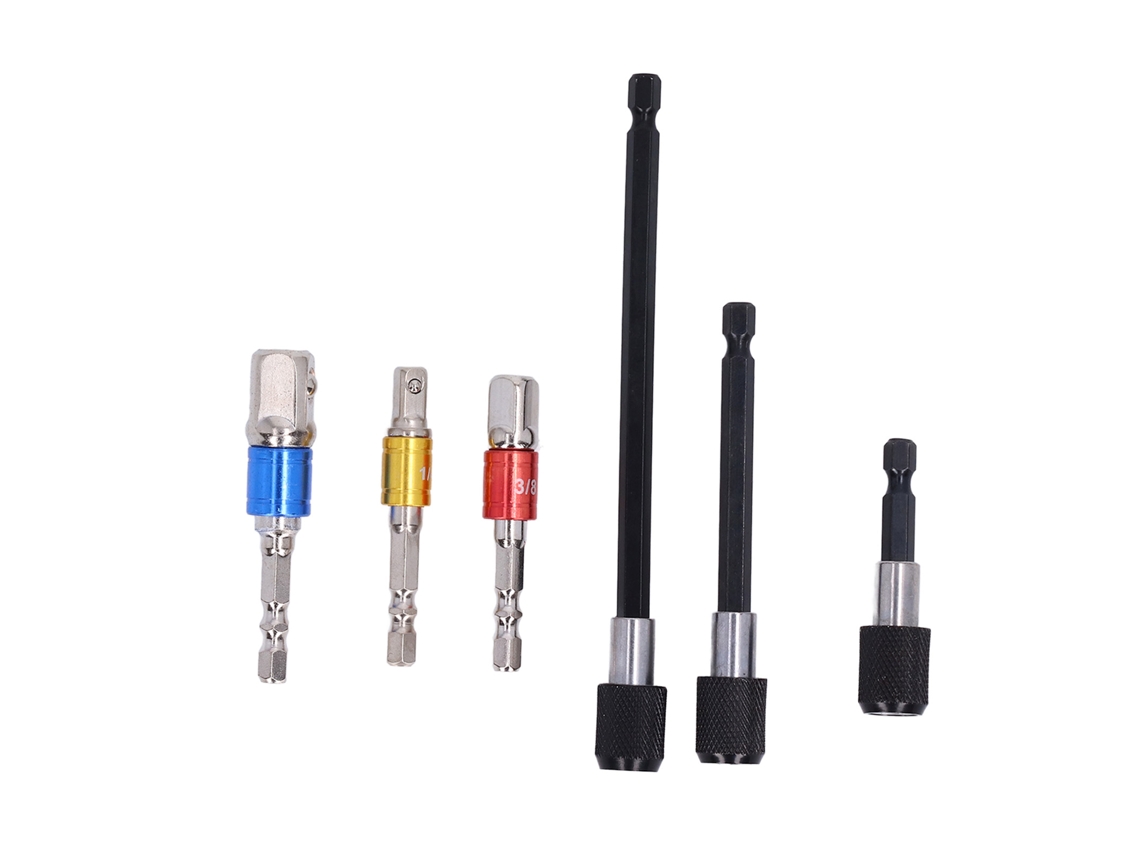 Conjunto de Adaptador de Bit com Cabeça Hexagonal 1/4 Magnético
