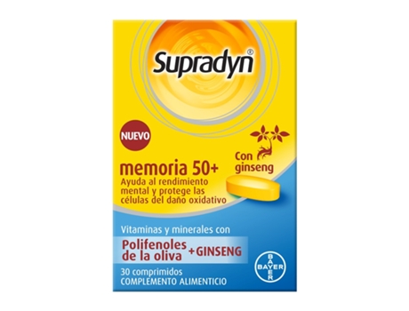 Memória +50 Anos Vitaminas 30 Comprimidos