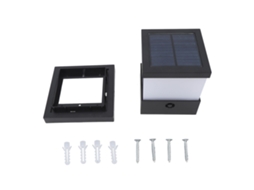 Lâmpada solar para teto de poste externo à prova d'água com 3 temperaturas de cor 3000k, 4000k, 6000k | S/MARCA