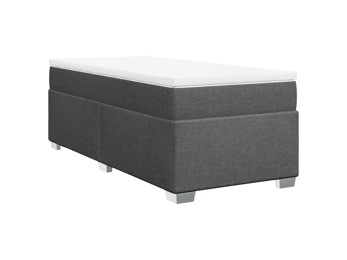 Cama com Molas/colchão 100x200 Cm Tecido Cinza escuro MAISON EXCLUSIVE