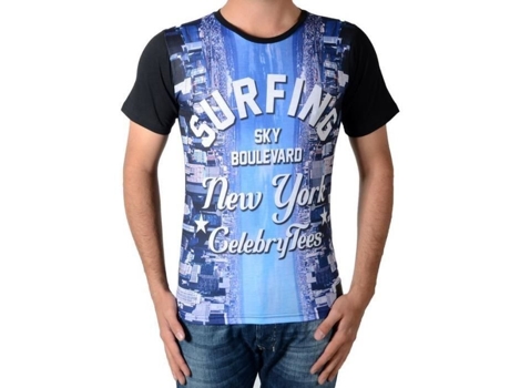 T-Shirt de Homem para Surf CELEBRY TEES Celebridades Preto (XS)