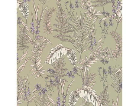 394343 Gu Papel De Parede Com Flores Ligeiramente Texturizado Fosco 5,33 M2 Profhome
