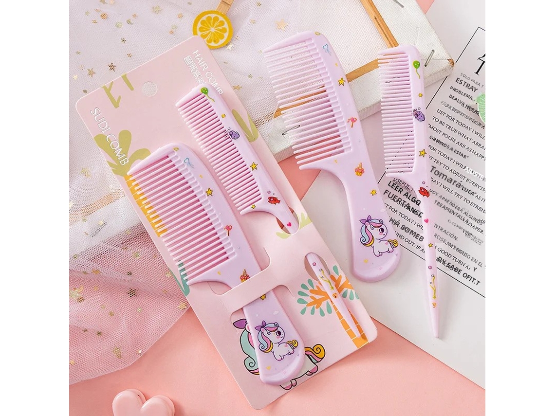 (roxo) Conjunto De 2 Peças Com Pente De Cabelo E Pente Para Rabo De Cavalo Para Crianças