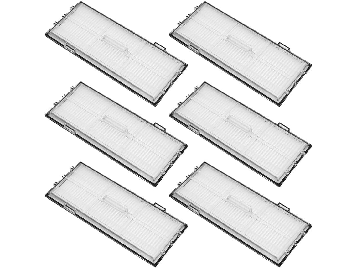 Pacote com 6 Filtros para Aspirador de Pó Roborock S7 /s8/plus/maxv/ultra BRILVIBERA