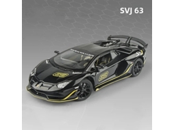 (preto) Miniatura De Carro Lamborghini Aventador Svj63 Em Liga Metálica Na Escala 1:24