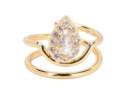 Anel De Unhas Com Strass Saudável E Seguro, Bonito Para Mulheres E Meninas 3054 Ouro