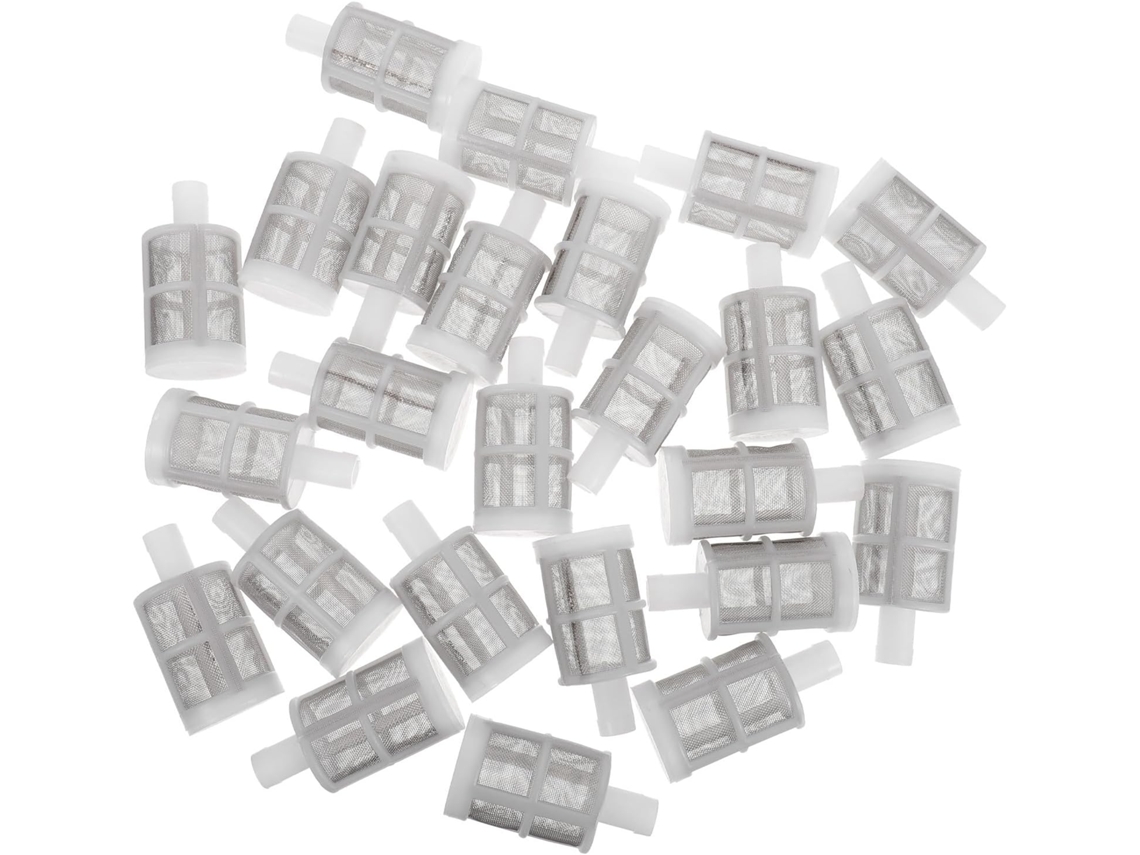 Conjunto de 25 Filtros para Mangueira de Bomba D'água de 10 Mm em Plástico e Aço Inoxidável. SFUSHOS