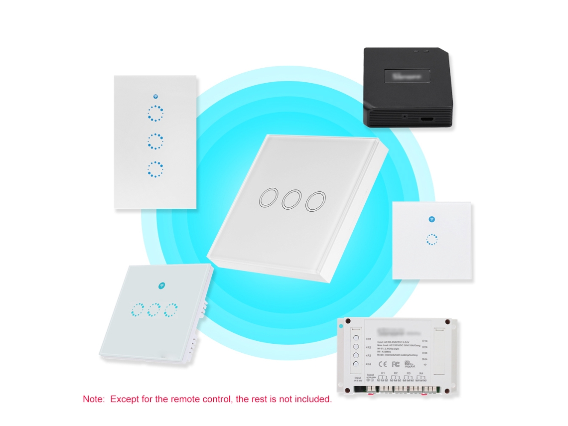 Painel Touch Inteligente Ewelink (controle De 3 Canais, Design De Luxo Tipo 86)