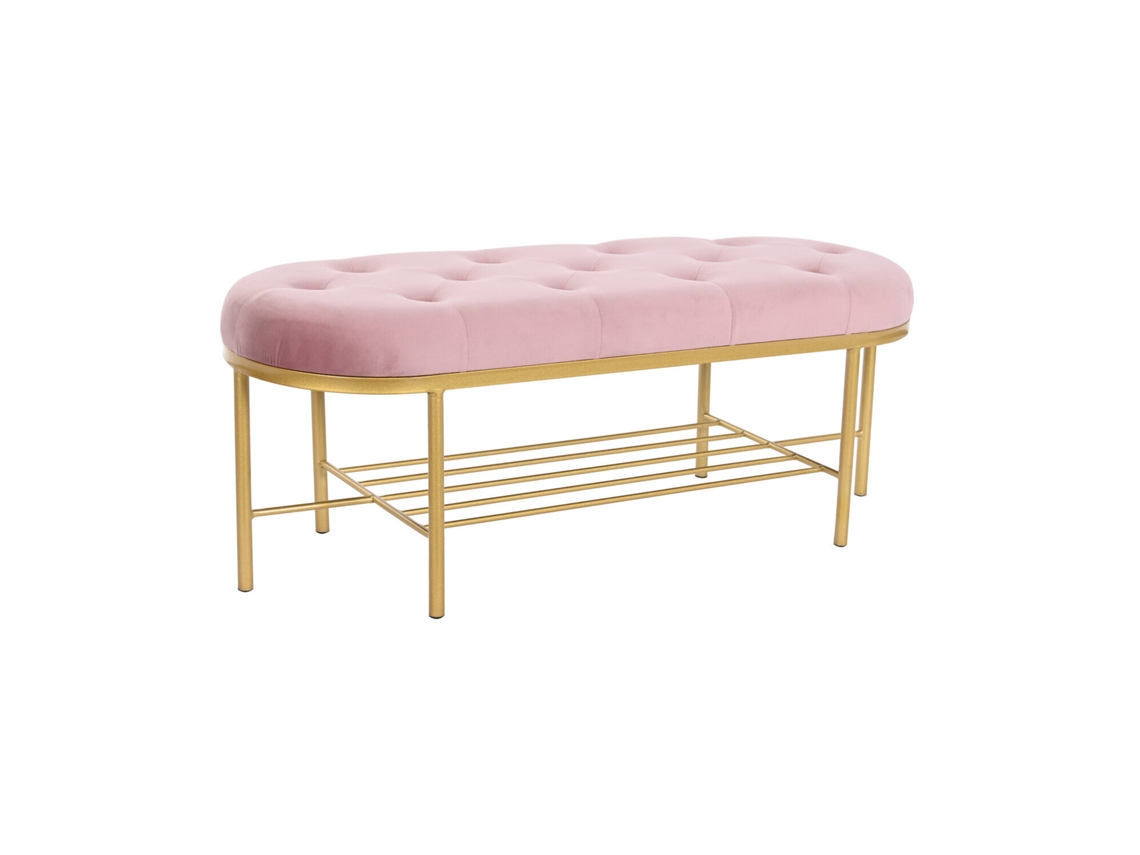 Removedor de Sapatos em Poliéster Metálico Rosa (100x35x40cm) ALEXANDRA HOUSE LIVING