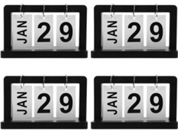 Calendário de Mesa Madeira com Formato 4 Exibição Mensal e CHABERLU