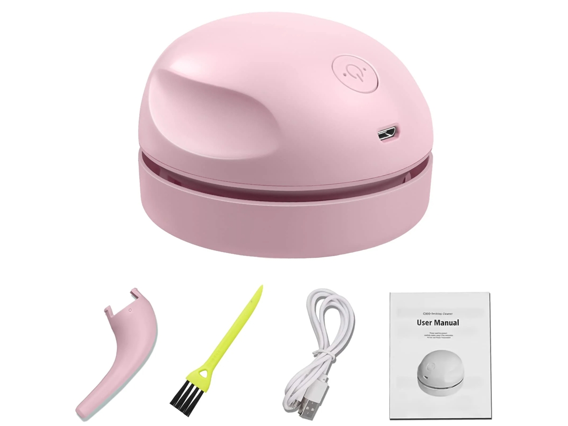 Aspirador De Pó De Mesa Usb , Mini Aspirador De Pó Portátil Brilvibera (rosa)