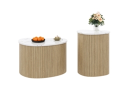 Mesa Escandinava Mármore Madeira Design Minimalista Sala VOLTEDGE