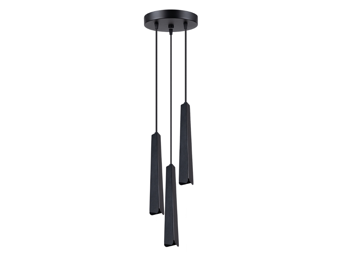 Luminárias Pendentes Prysm de Aço Preto 120X19.5X19.5Cm SOLLUX LIGHTING