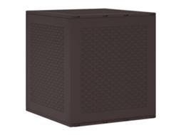Vidaxl Caixa De Armazenamento Castanho 55 X 53 X 57 Cm Polipropileno
