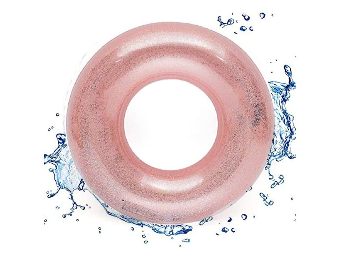 Anel Inflável De Natação Linjou Com Glitter Para Piscina Praia Verão Flutuador Redondo
