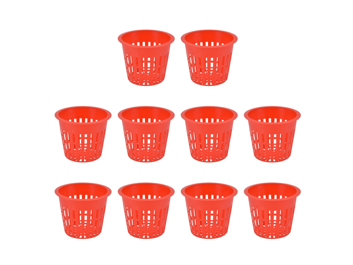 10pcs Cesta de Plantio Plástico com Malha para Jardim | S/MARCA