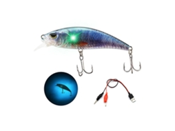 Isca Led Recarregável para Pesca Verde