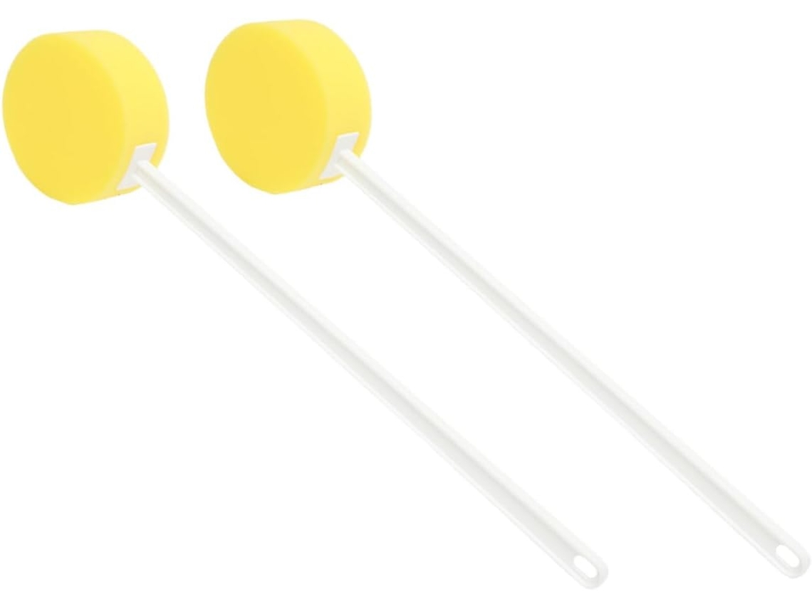 Cabilock 2-unidades Escova Esfoliante Corporal Com Esponja Em Bastão Para Banho, Escova De Corpo Com Cabo Longo E Design
