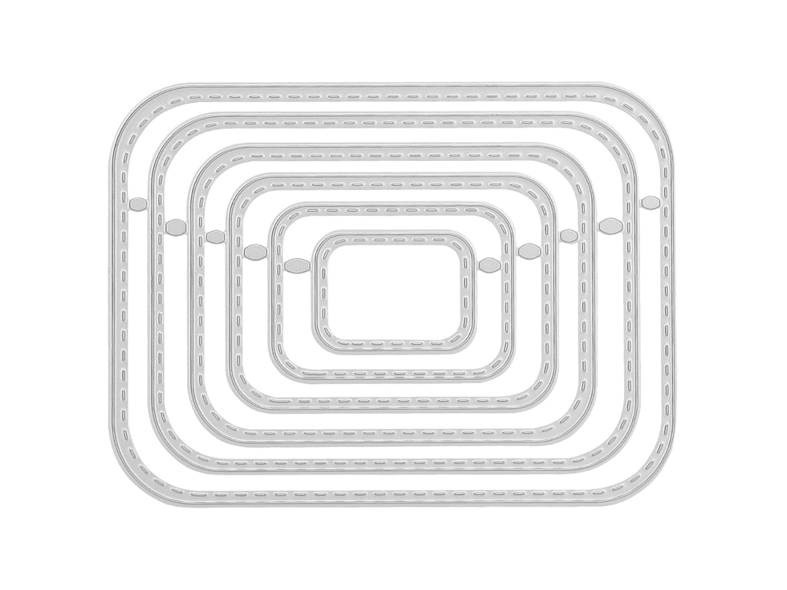 Troquel De Corte Retangular Com Bordas Arredondadas Aço Carbono Scrapbooking Diy Álbum Cartão Decoração