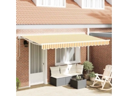 Vidaxl Estrutura De Toldo Amarelo E Branco 400 X 200 Cm