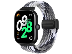 Bracelete para Redmi Watch 6 / 5 / 4 Nylon Trançado com Fecho Magnético Preto XIAOMOYU