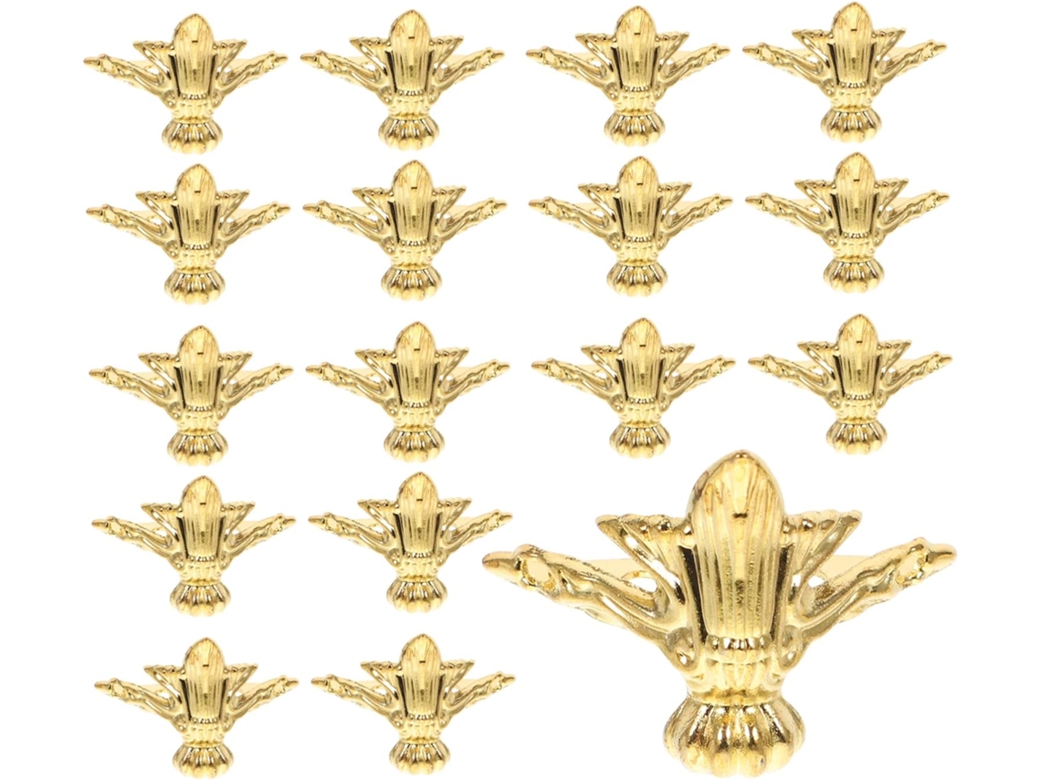 Kallory 20 Peças Pés Decorativos Para Caixa De Joias Em Liga Zinco Antigo, Para Cantos De Caixas Madeira Com Acabamento