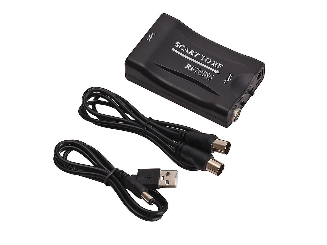 Adaptador conversor coaxial Slowmoose SCART para RF de sinal digital SCART para sinal RF analógico