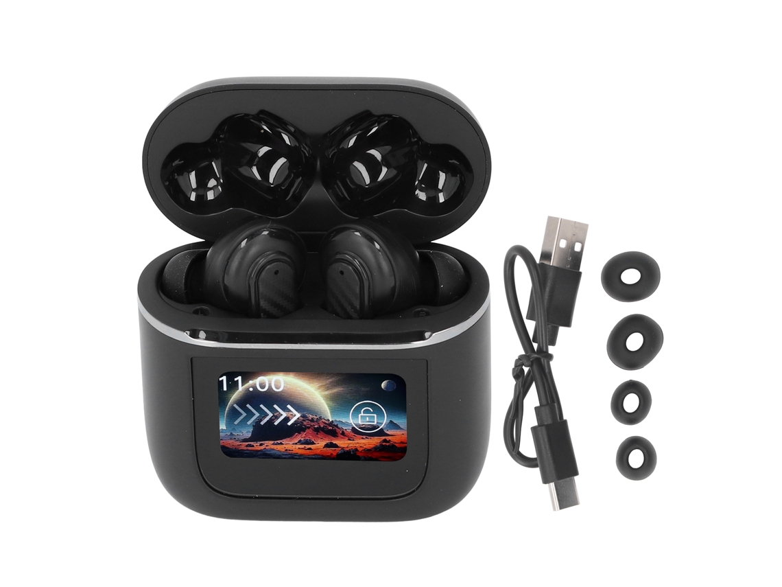 Fones de Ouvido Bluetooth EOOCOO (tela Colorida Led com Toque e Cancelamento de Ruído Hifi)