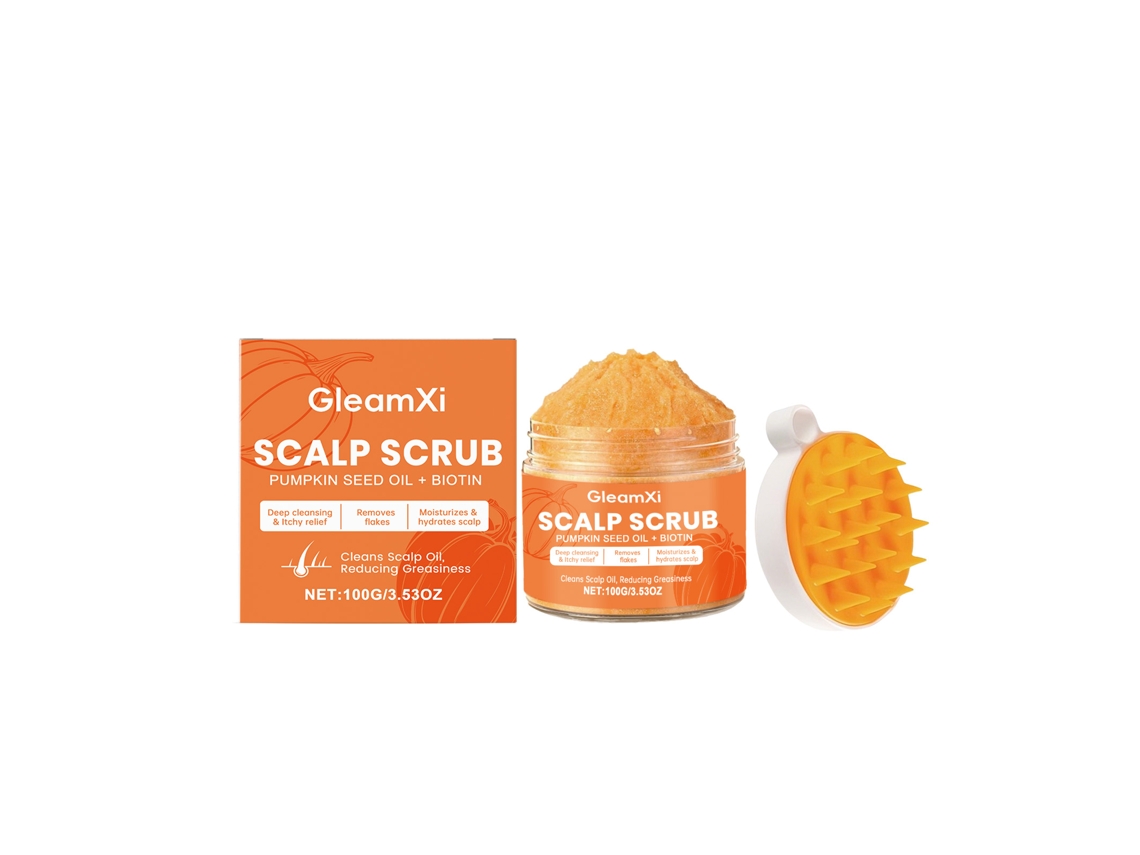 Gleamxi Escova De Cabelo Com Sementes De Abóbora Hidrata Limpa E Dá Volume Brilho E Suavidade