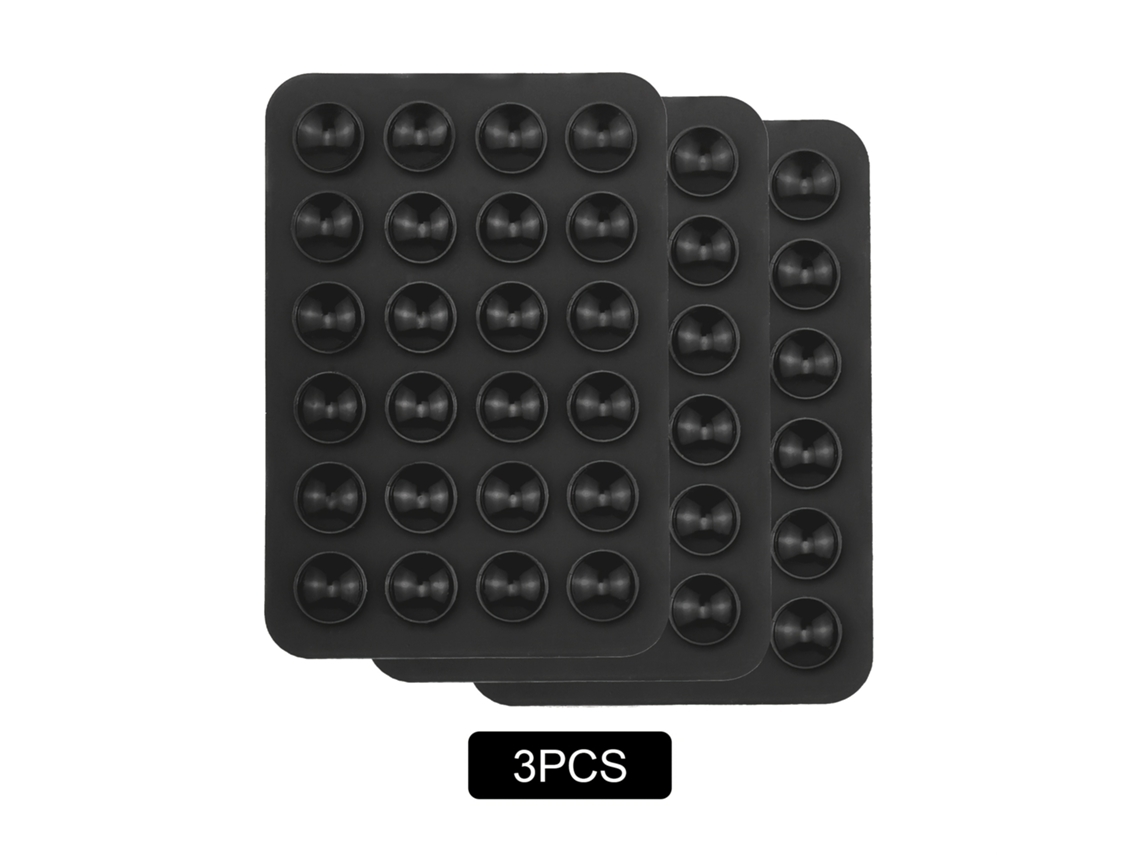 Conjunto De 3 Ventosas De Silicone, Quadradas, De Um Lado Só, Suporte Multifuncional Para Celular.
