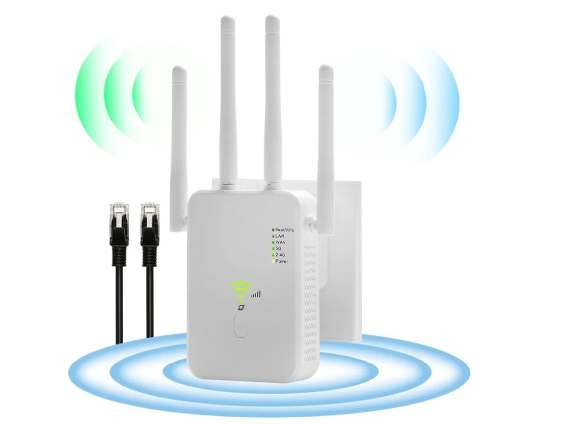 Wifi Booster 2024 Wifi Extender Wifi Range Extender 1200mbps Wireless Signal Booster Booster 2.4 Dual Band 4 Antenas 360 Cobertura Total Yizhood