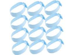 Pulseira médica para recém-nascidos, PVC azul, 100 unidades