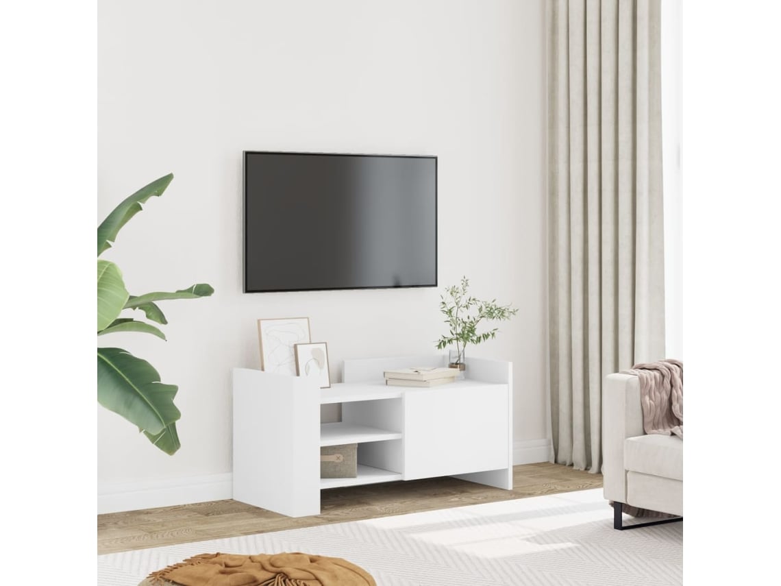 Vidaxl Móvel De Tv 80x35x40 Cm Derivados De Madeira Branco