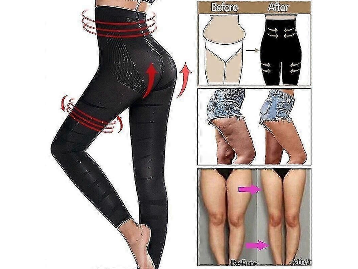 Calcinha Legging Compressiva Anti-celulite De Cintura Alta Preta Modeladora Slimming Preto