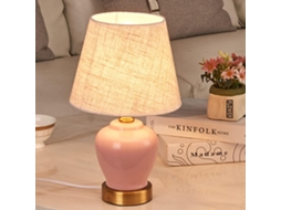Abajur De Mesa Mengjay, Elegante E Charmoso Abajur De Cerâmica Com Cúpula Tecido Bege Claro, Potência Máxima De 60w