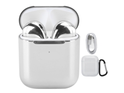 Aetheria fone de Ouvido Tws Bluetooth 5.0 In ear Redução Inteligente de Ruído Dual Channels Touch Controle Carregamento Sem Fio Prata