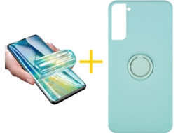 Capa + Película para Samsung Galaxy S21 Plus 5G SKYHE Verde Água