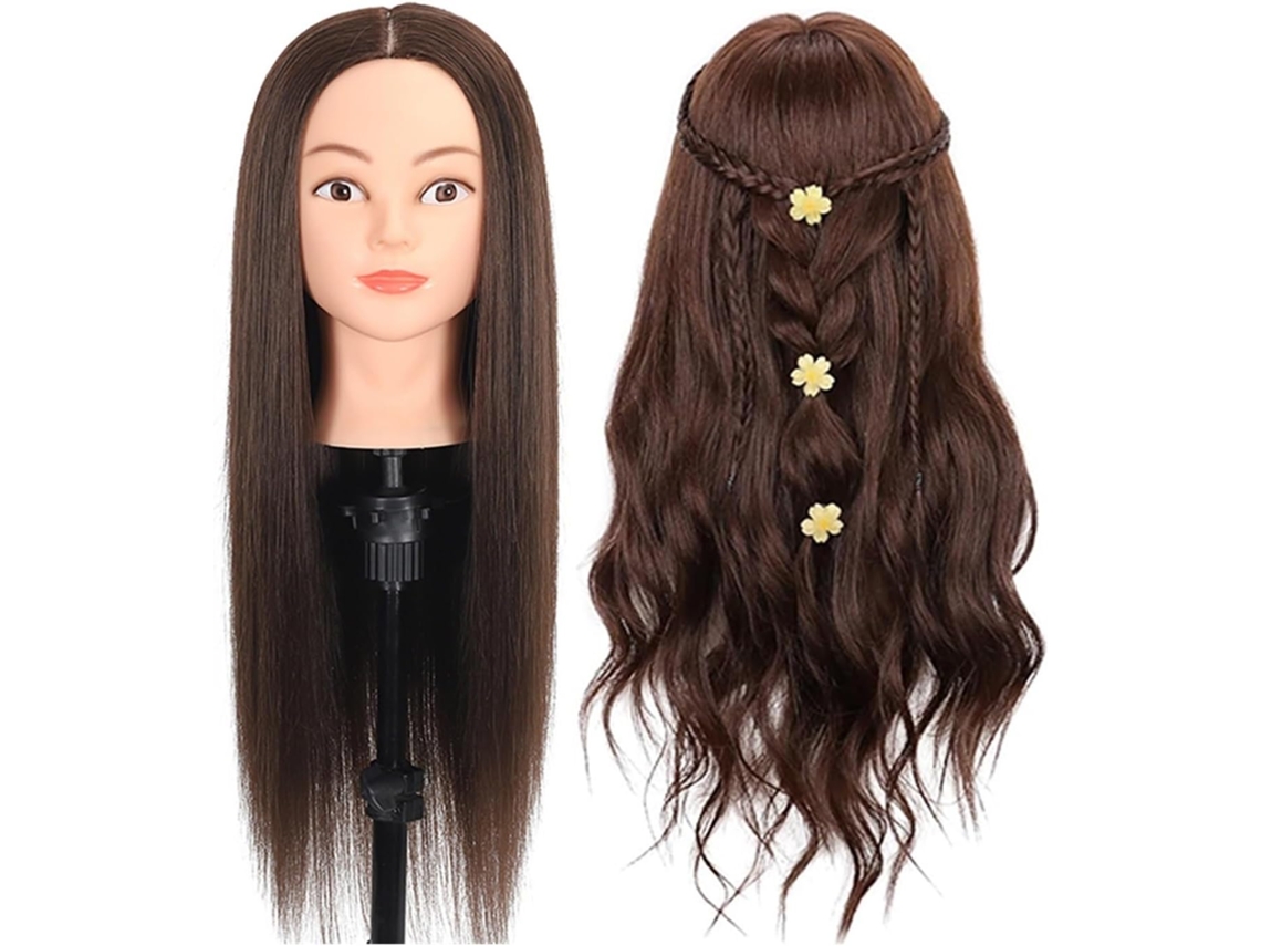 Cabeça de Manequim SFUSHOS com 80% de Cabelo Humano para Penteados