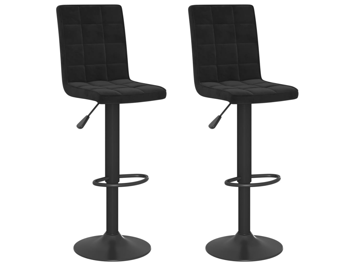 Bar Stool, Bar Stools Vidaxl Preto Veludo (n/a)