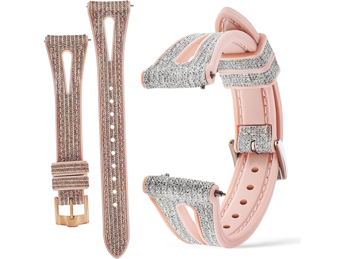 2 Pulseiras De Relógio Com Glitter, Substituição Para Relógios,