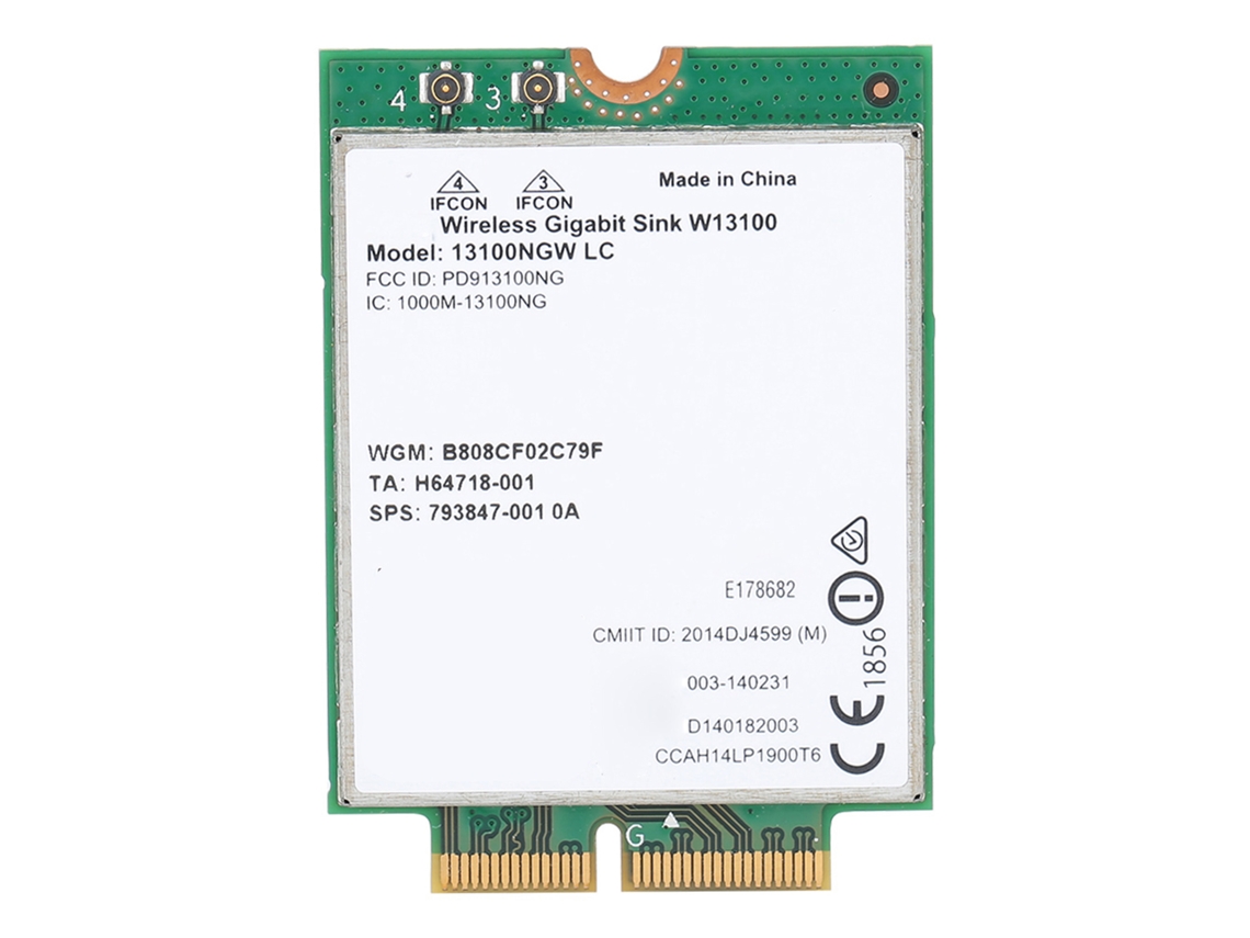Placa de Rede Sem Fio Intel 13100ngw W13100 802.11ad 802.11ac Ngff Bluetooth 4.0