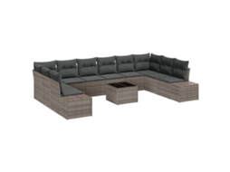 Maison Exclusive - Conjunto De Sofá De Jardim 10 Pcs Cinzeto Polirattan