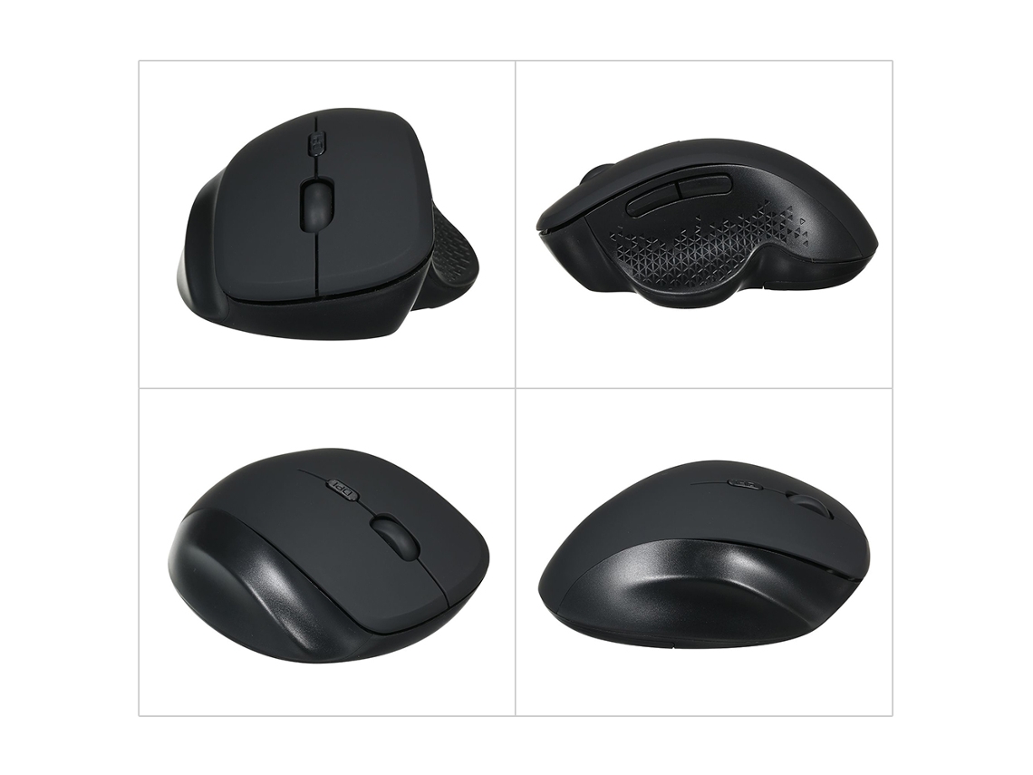 Mouse Óptico Vertical Sem Fio 2.4g, 6 Teclas, Ergonômico, 3 Velocidades, Pc/laptop Várias Cores Luz Dourada