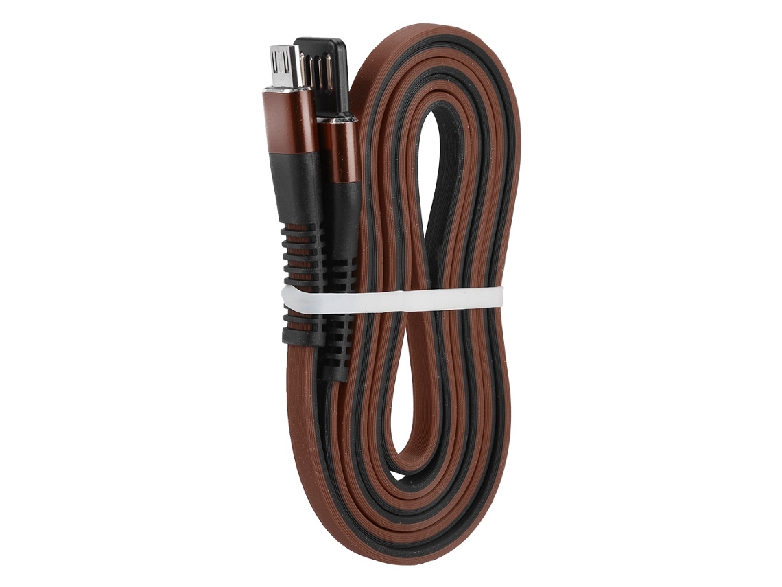 Aetheria cabo de Dados Usb 1m Carregamento Rápido Resistente Marrom Preto para Celular Computador