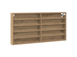 Conjunto 1 Gabinete De Exibição Vidaxl Castanho Derivados De Madeira (100 X 8,5 X 50 Cm)