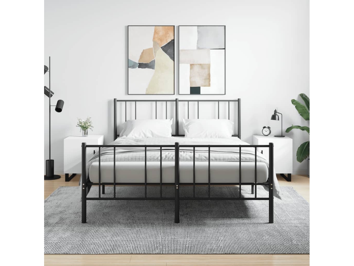 Vidaxl Mesa De Cabeceira 2 Pcs 40x40x50 Cm Derivados De Madeira Branco