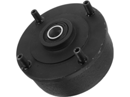 Tambor de freio de metal preto para quadriciclos e ATVs de 125cc a 250cc, 110mm