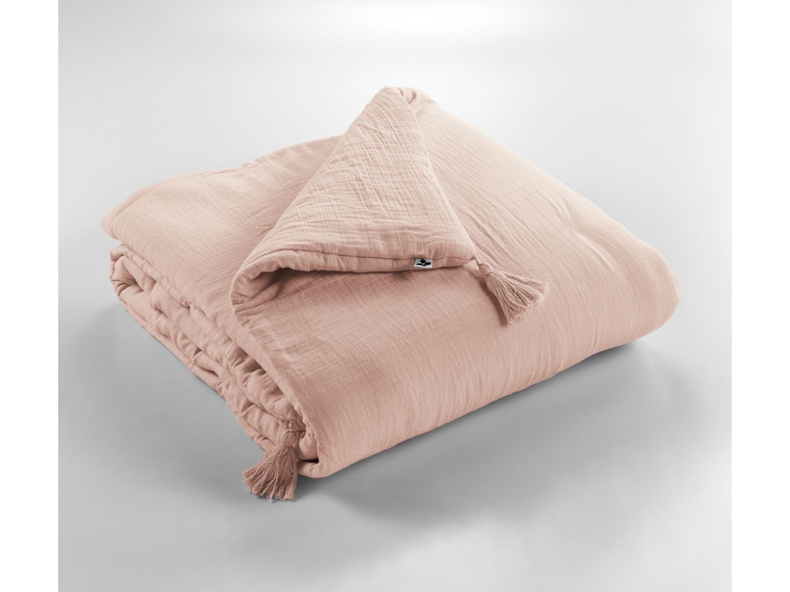 Cama Extremo Gaïa Malvavisco LEFFET PAPILLON Algodão Rosa (90x200cm)