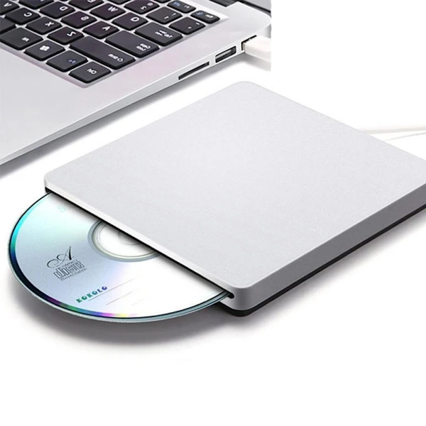 Unidade de DVD externa com entrada USB-C e gravador de CD AQUAFORGE
