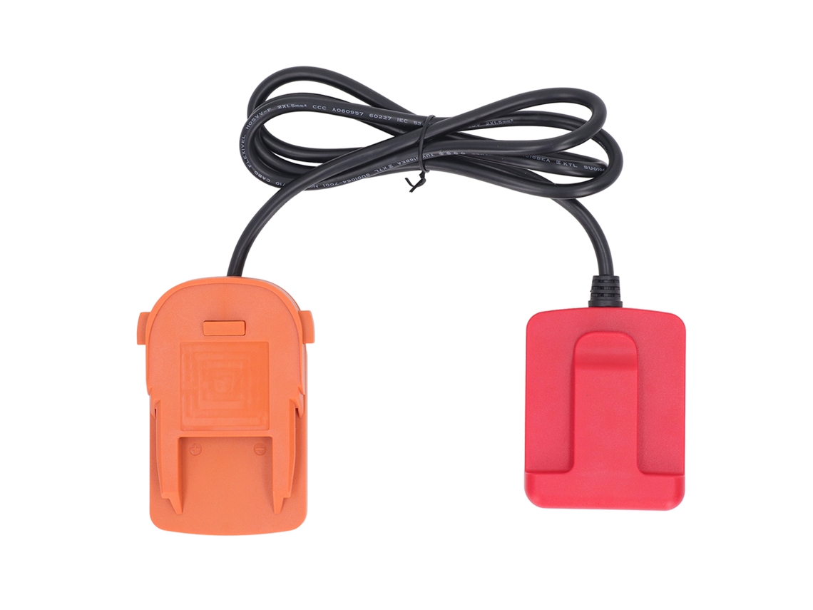 Adaptador de bateria com cabo para bateria de íon de lítio Ridgid 18V Bat618. Cabo de extensão.